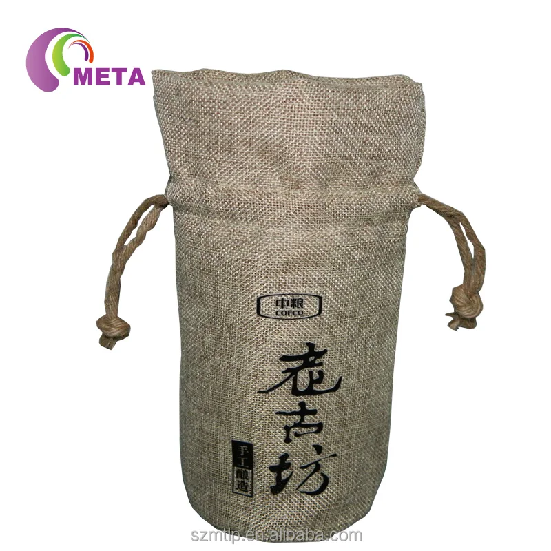 Wholesale Cheap Small Natural Burlap Hessian Gift Sack Bags Jute Drawstring Pouch