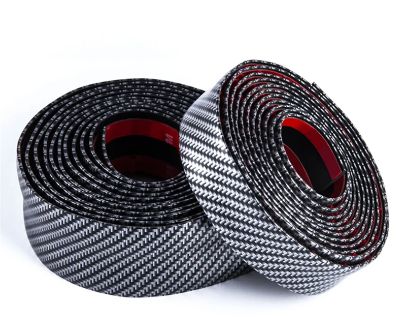 Carbon Fiber Look Car Door Plate Sill Scuff Cover Sticker Panel Protector
