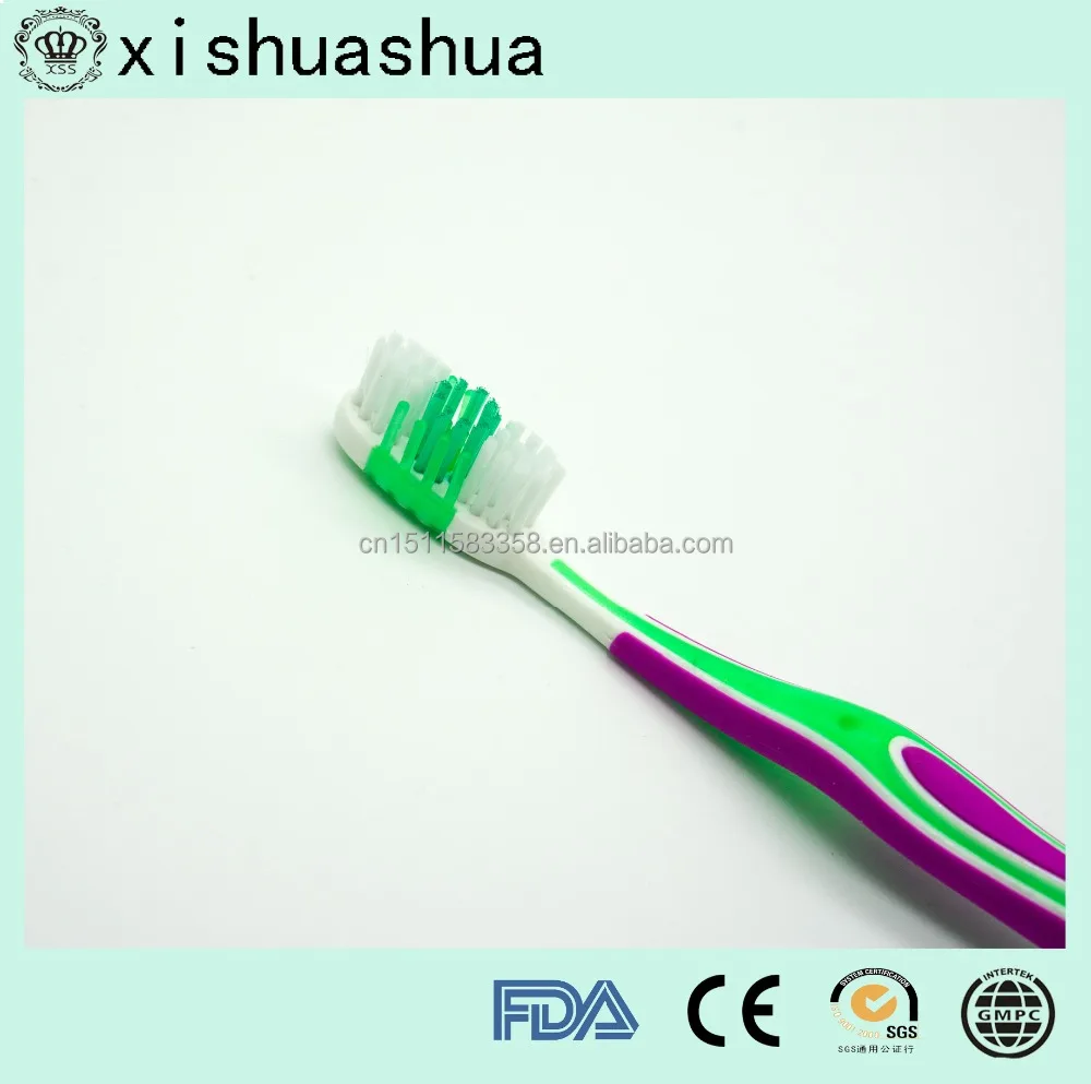 2017 Hot Selling import soft rubber handle dupont nylon bristles toothbrush