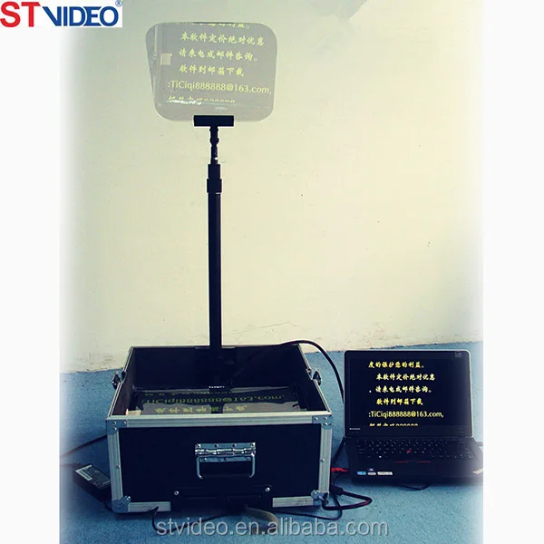 On-camera type or Self-stand type broadcasting studio teleprompter