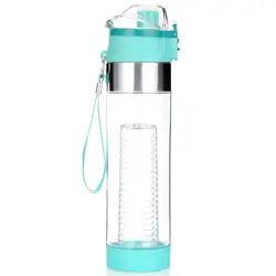 24oz/700ml Amazon hot sale custom logo bpa free  plastic tritan fruit infuser filter water drinking bottle with leakproof lid