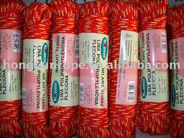 China factory production 6mm pp braided rope