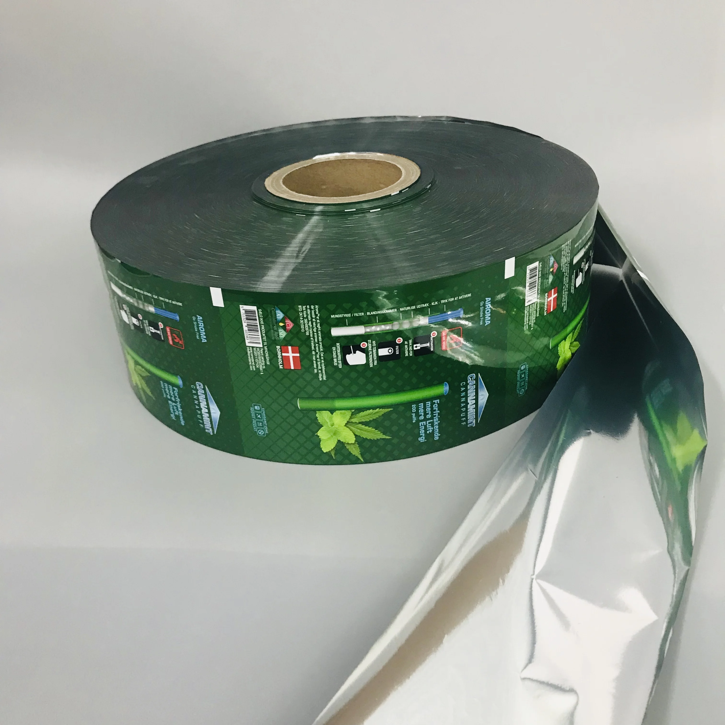 OEM custom logo printed food grade hdpe opp plastic sachet packaging film roll