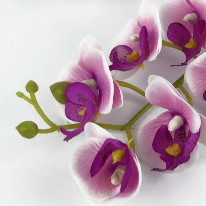 Оптовая продажа желтые орхидеи искусственные цветы длинный стебель