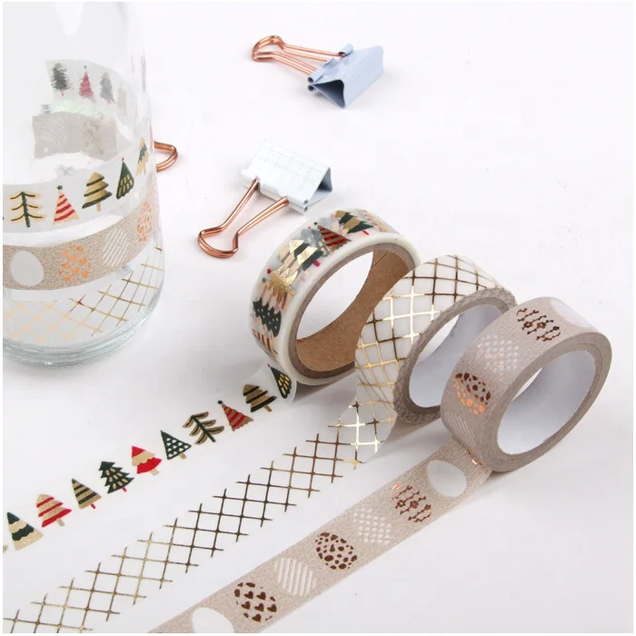 Christmas Easter Holiday Designs Refined Gold Foil Washi Tape