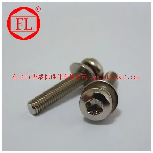 
Made in China Stainless pan head torx screws DIN~7985 