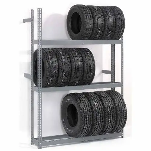 3-Tier Light Duty Rivet Shelf Boltless Tire Shelving Rack