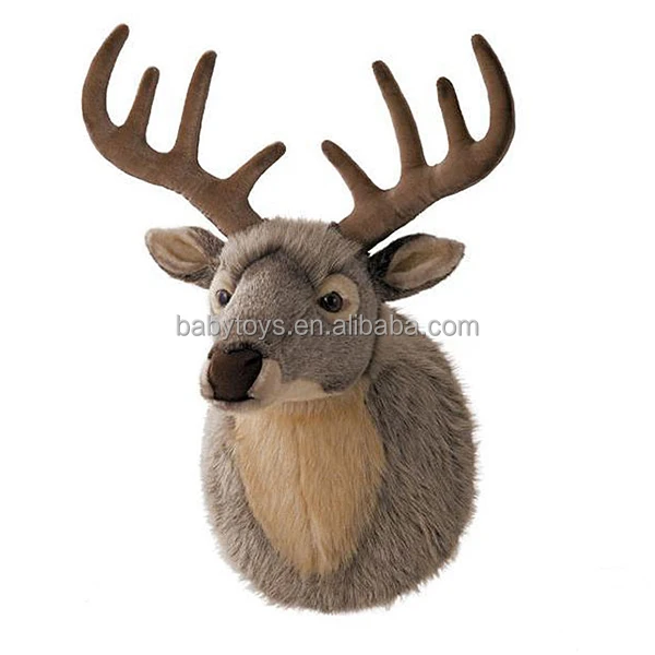 2020 custom animal heads decoration plush deer head wall decor