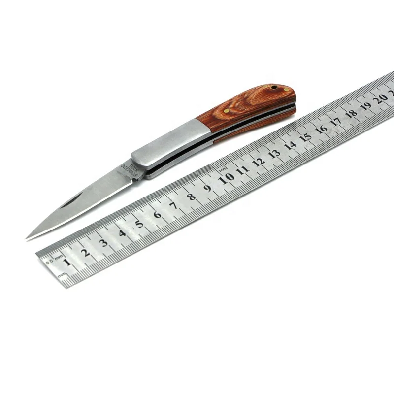 High quality stainless steel and wooden handle pocket knife folding knife camping knife