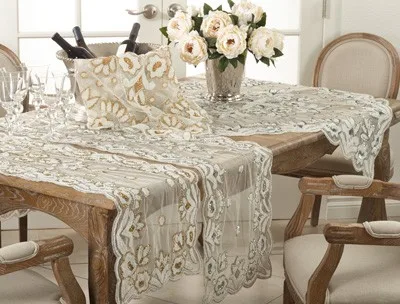 
lace wedding table runner 