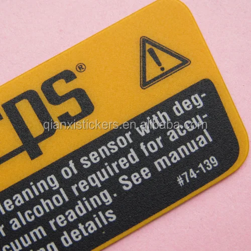 Custom Reverse Printed Gloss or Matte Finisih Scratch Resistant Graphic Overlays Polycarbonate Stickers Lexan Decals