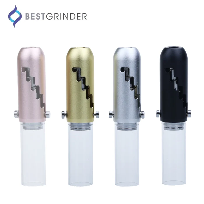 Best Grinder MJ420 Glass Blunt Vaporizer Dry Herb Smoking Pipe