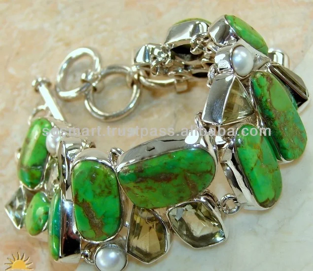 Silver Bracelet Stone Wholesale Jewelry Factory in Thailand.