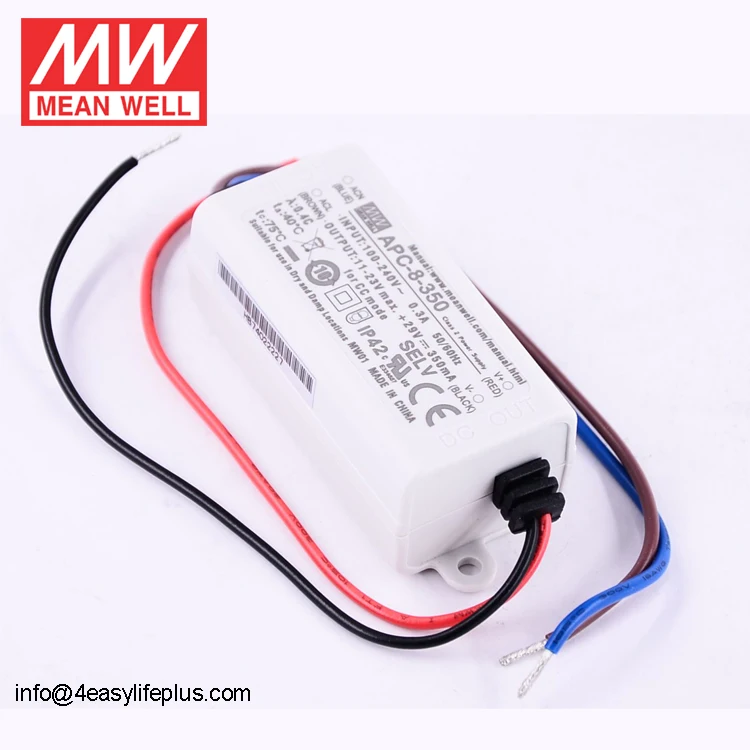 Low Cost 8W 700mA Meanwell LED Driver APC-8-700 for Indoor LED Lighting