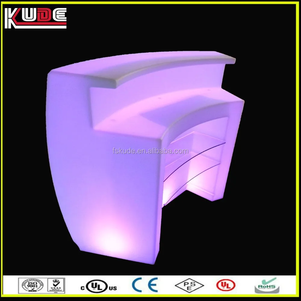 LED glowing portable bar counter plastic lighting outdoor bar