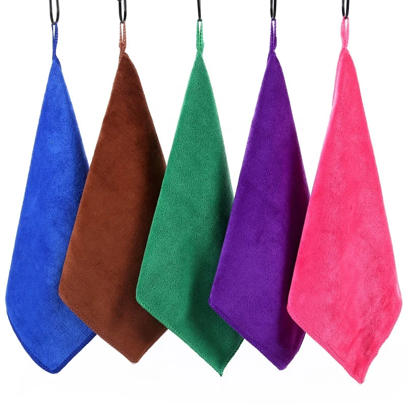 Wholesale fast drying 85% polyester 15% polyamide microfiber fabric edgeless face towel kids custom size 30x30