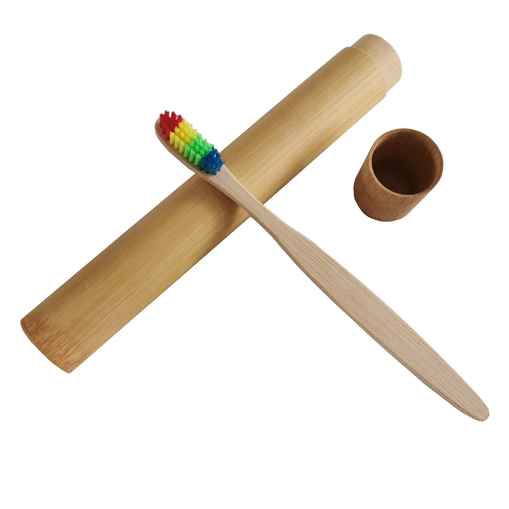 Foldable feature and medium bristle type charcoal bamboo toothbrush