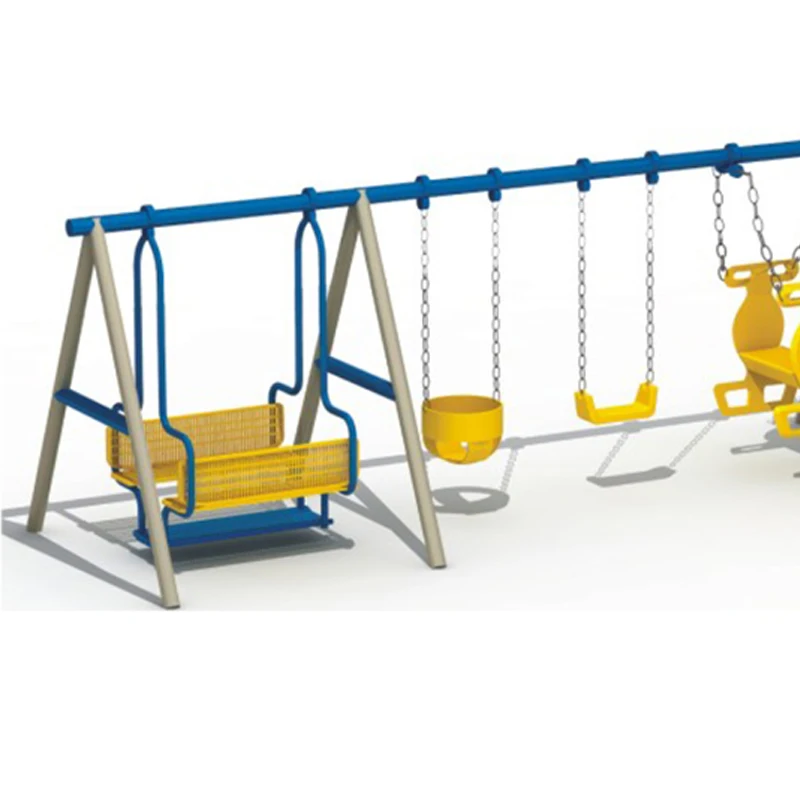 
Garden outdoor playground plastic kids swing set 