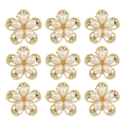 Женская заколка с кристаллами и жемчугом, зажим для волос с цветком, заколка для волос, аксессуары, ювелирные изделия