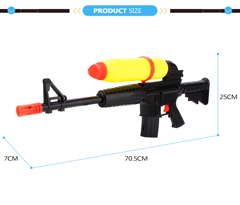 Custom powerful guns toy realistic black plastic water gun
