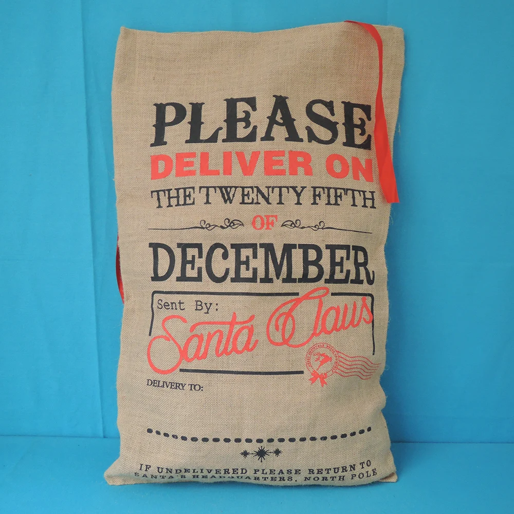 wholesale burlap santa sack
