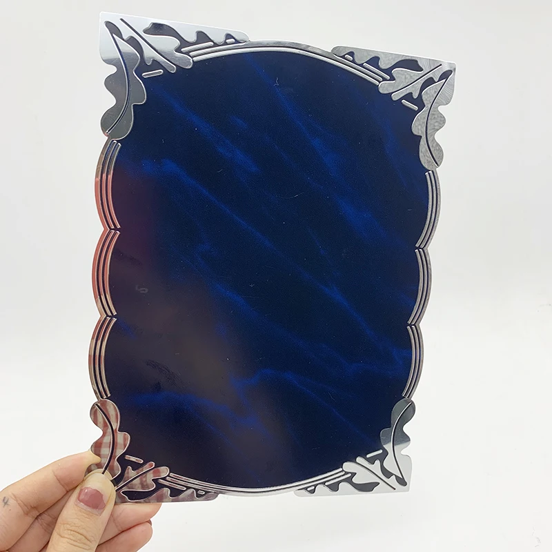 Newest custom engraved blank metal award plate  for business souvenir