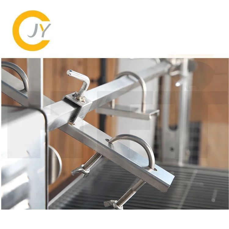 Electric Automatic BBQ Grill Roast Branch Metal Spit Roaster Rod Charcoal Pig Chicken