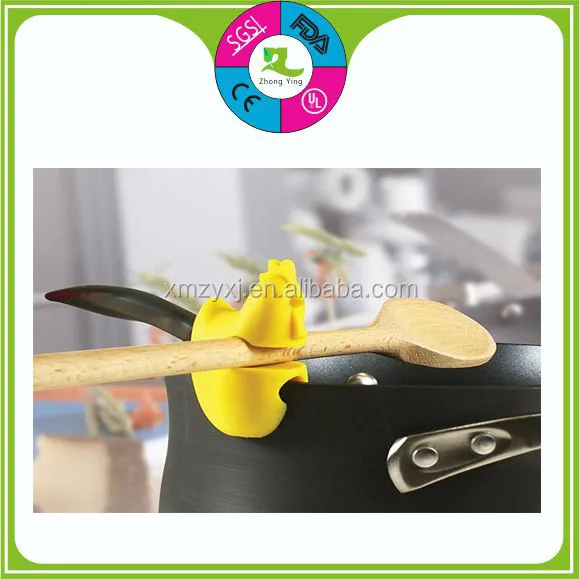 Chicken Pot Clip silicone spoon holder