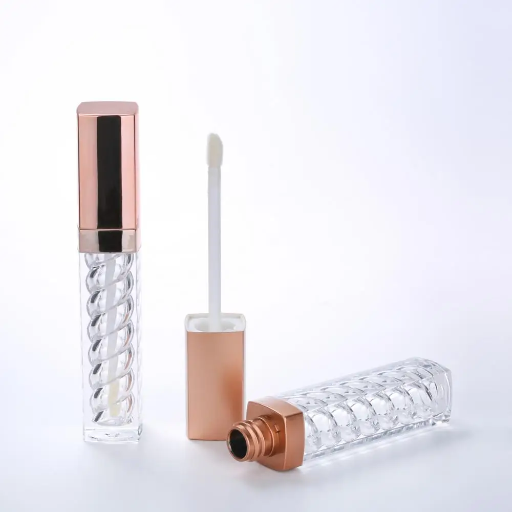 Unique Custom Bronze Plastic Square Lip Gloss Tube