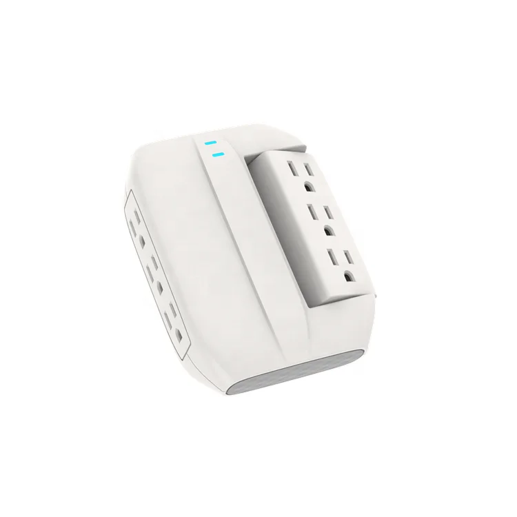 6 Outlet Swivel Mount Socket - Side Socket 6 Outlet Surge Protector Swivel Wall Power Strip