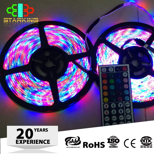 DC 12 В SMD 5050 60 светодиодов/м IP20 RGB цвет светодиодные полосы света спецификация