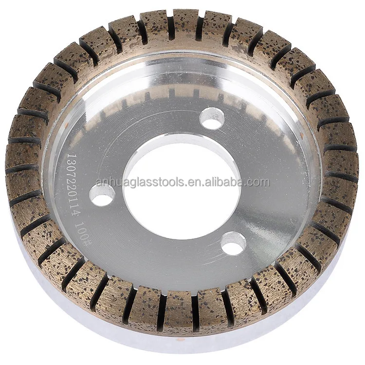 Segmented diamond bond glass grinding cup wheel to glass processing on double edger of GOLIVE/BOTTERO