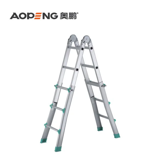 Double Side Step Extension Ladder Aluminum Multifunctional Ladder