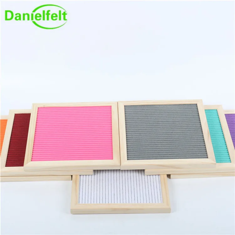 
Oak Frame Felt Letter Board Plastic Letters Black White Gold Pink 