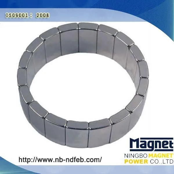 N52 Permanent Segment  Neodymium Magnet for  High Power Motor