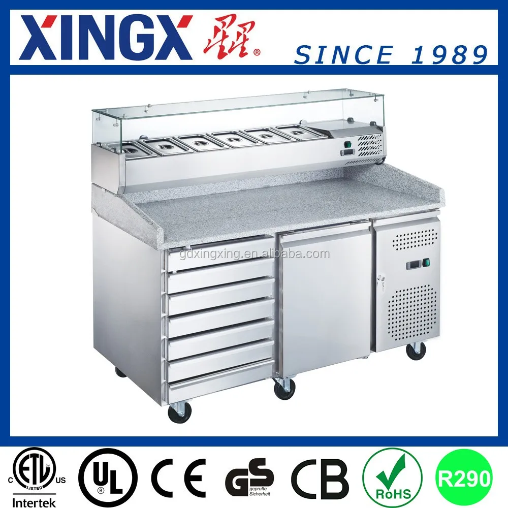 Коммерчески пицца разделочный стол с рефрижератор придет Unit_GX-PZ1610TN + GX-VRX1500/380-холодильное оборудование