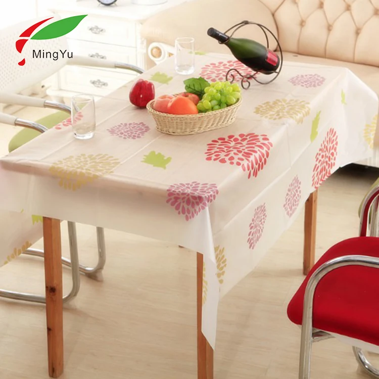 
Wholesale Home Oil Proof Tablecloth Waterproof Dining PEVA Table Cover 
