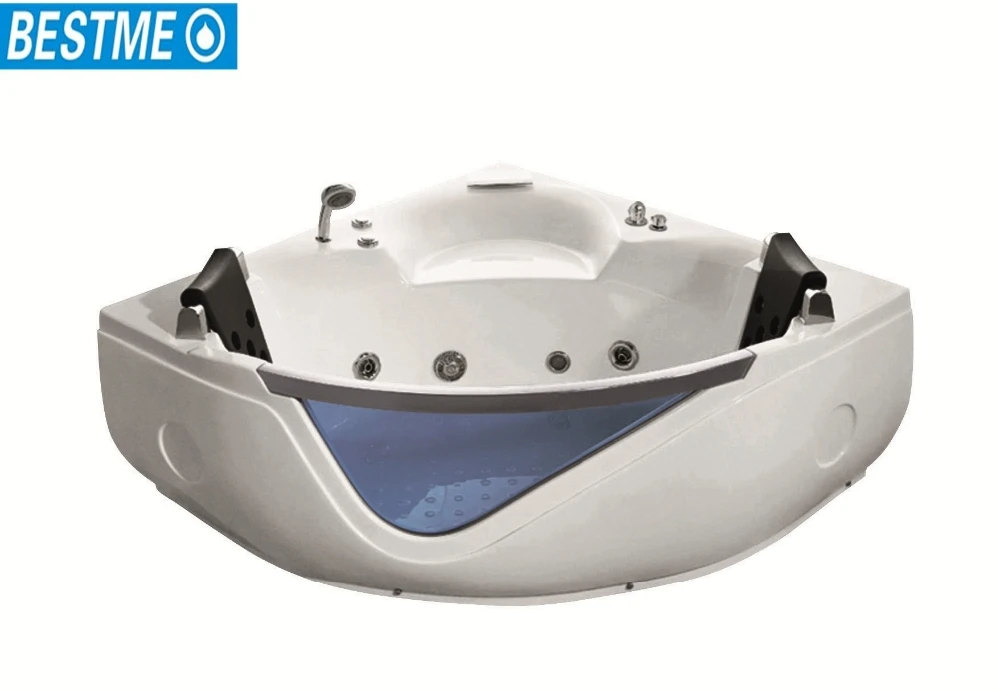 China Best Design Acrylic White fan shape Indoor Bath tub Two person sexy massage bathtub ideal standard spa bathtubs