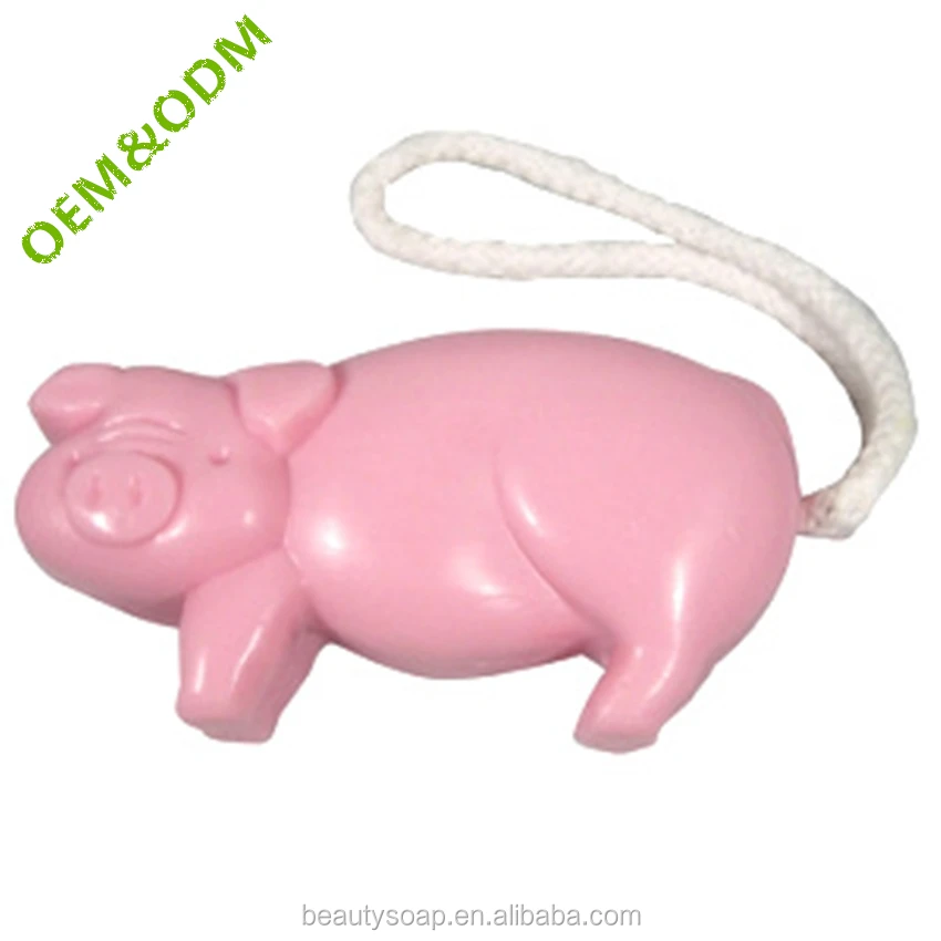 2017 Hot Sell ! OEM Factory Manufacture lovely fat pig soap on a rope