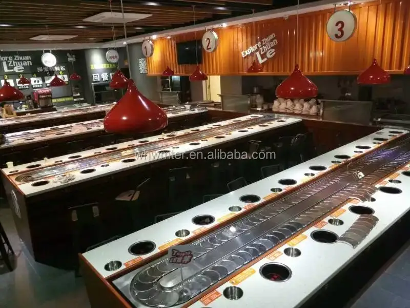 Конвейер для суши для кафетерия, конвейерная машина для горячего горшка