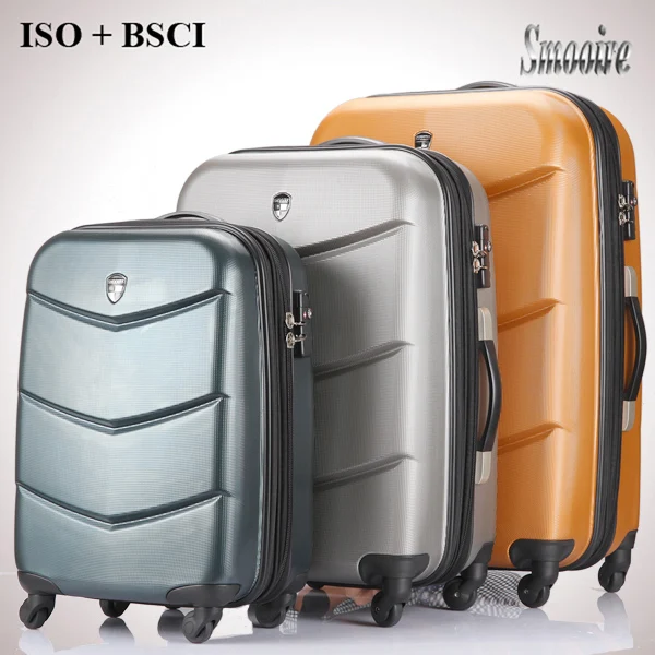 
Unique decent eminent large 100% PC trolley travel suitcases 