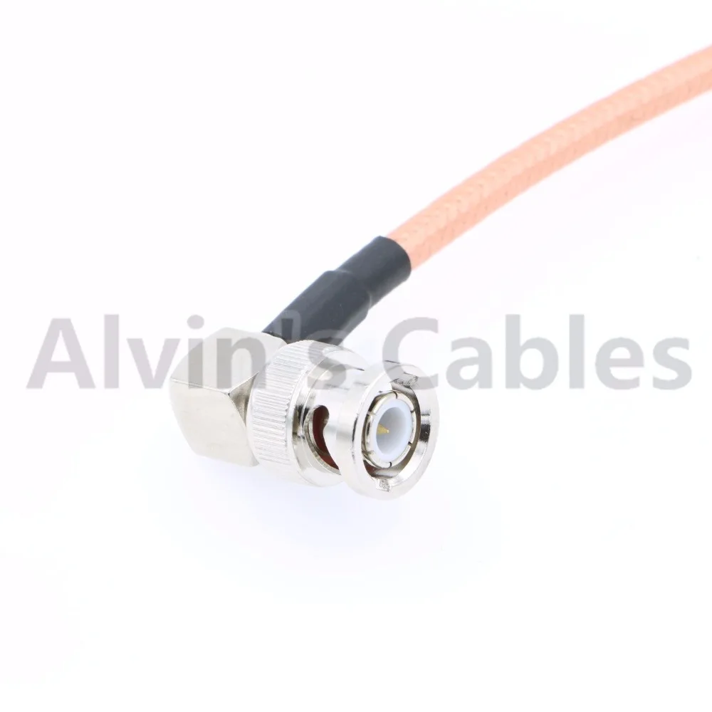 
DIN 1.0/2.3 Straight to Right angle BNC Male HD 6G SDI Cable for Blackmagic and PMW EX3 