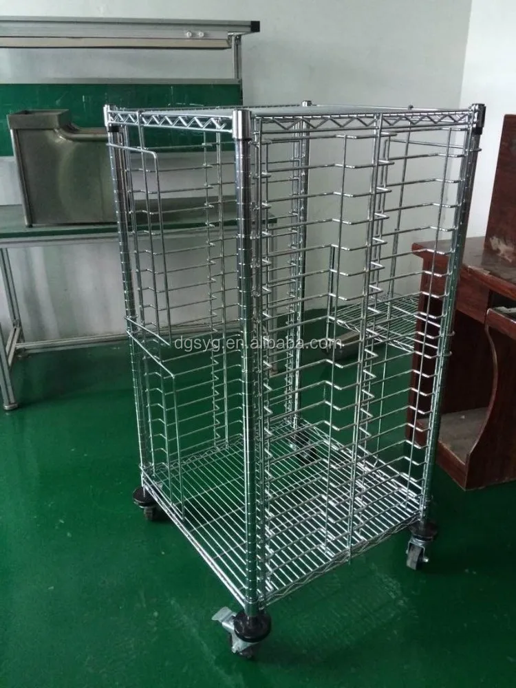 SMT electrolic ESD tray wire shelving trolley
