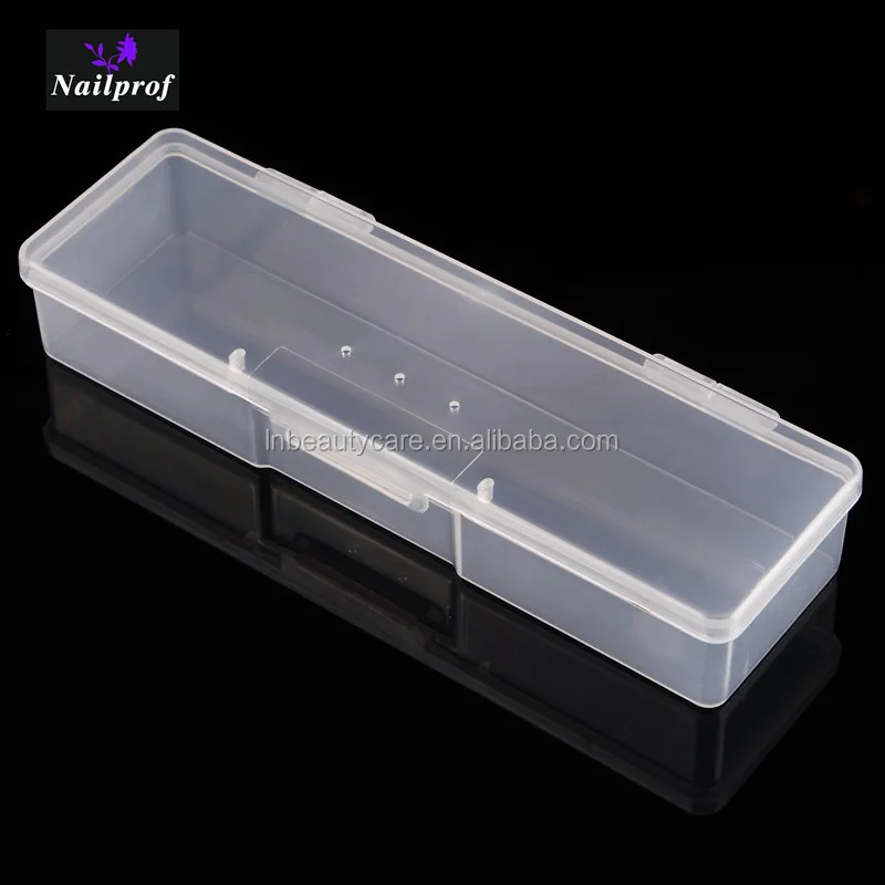 Nailprof Wholesale Portable Nail Art Empty Container/ Plastic Nail Art Tool Box/ Nail Polish Storage Case