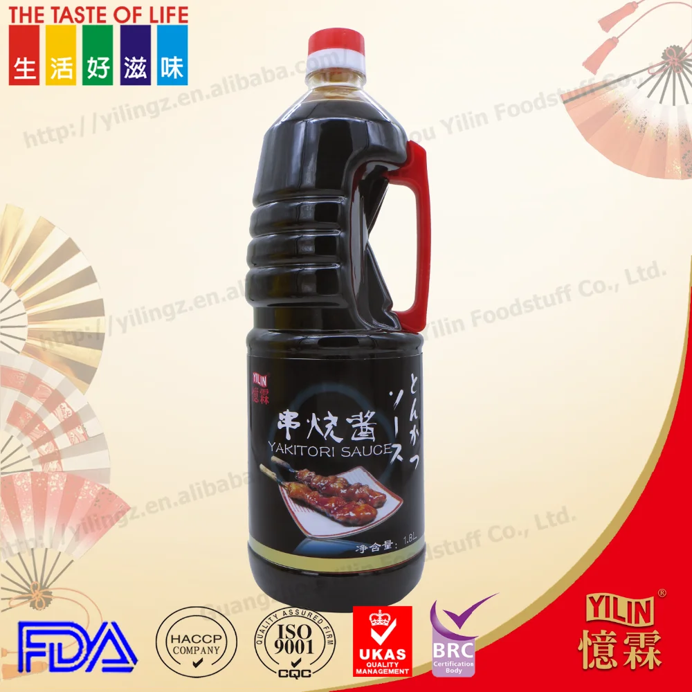 1.8L Пэт бутылки упакованные Yakitory Соус для Японского