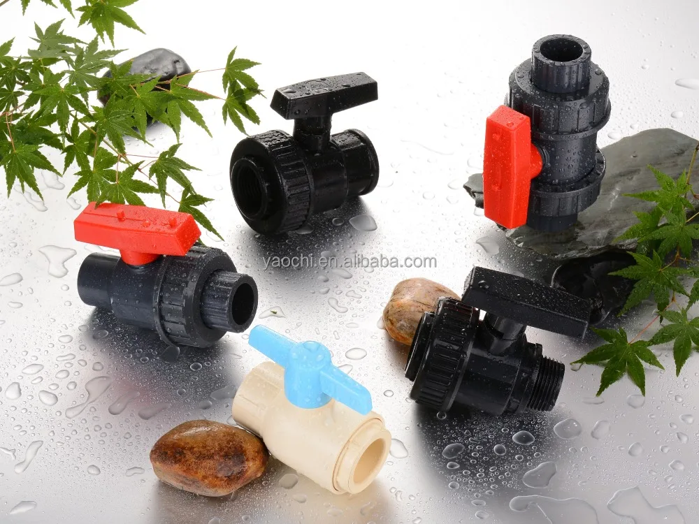 good quality 3 inch black irrigation male female external thread socket pvc plastic double true single union ball valve