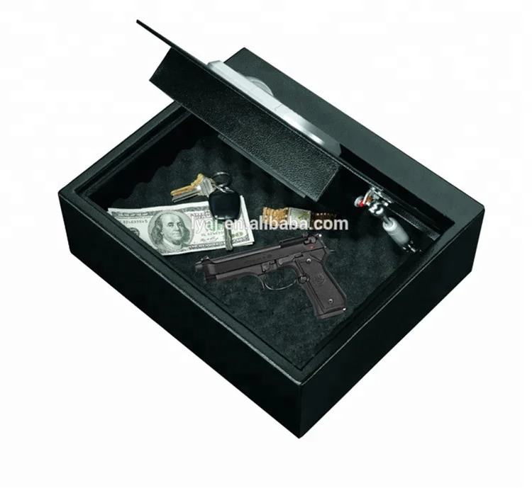 High quality fingerprint lock home top open all steel hidden wall gun safe box