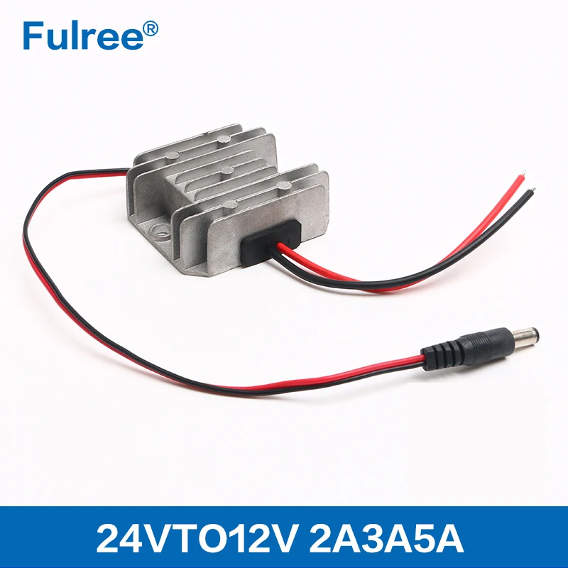 DC DC Step Down Power Converter 24V to 12V 3A 5A Output DC Jack 5.5*2.1mm Plug Car CCTV DVR Camera Monitoring Power Supply
