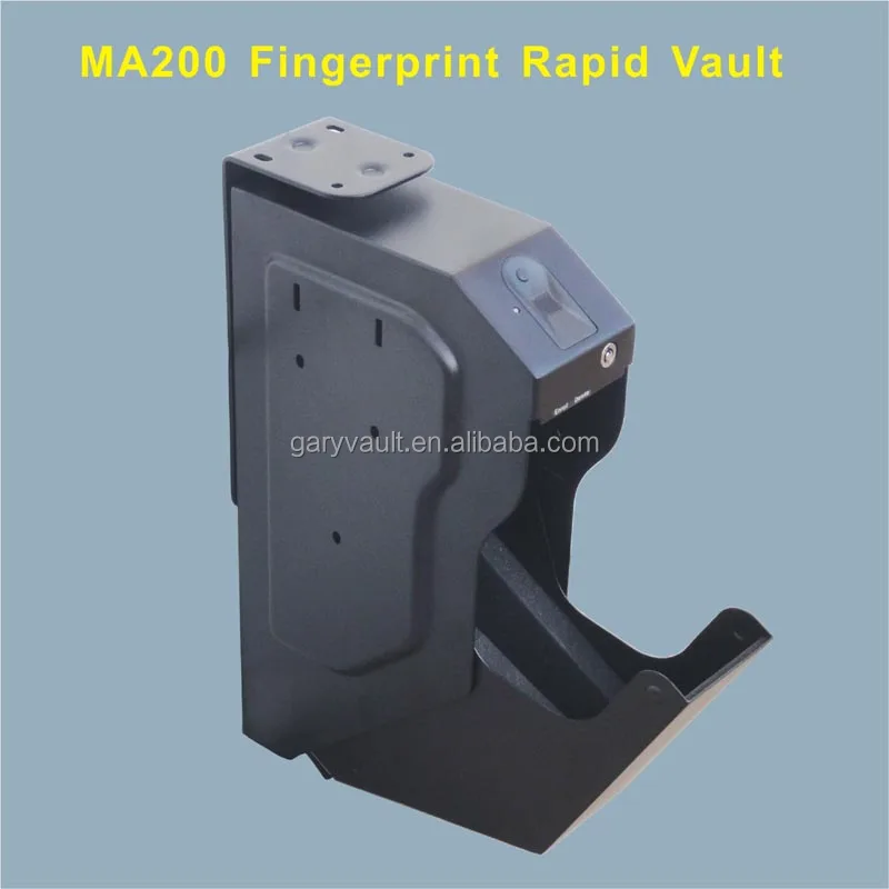 Safe for gun - MA200 Biometric Fingerprint Pistol Hand gun auto-open steel storage Safe box , Mountable on any where.