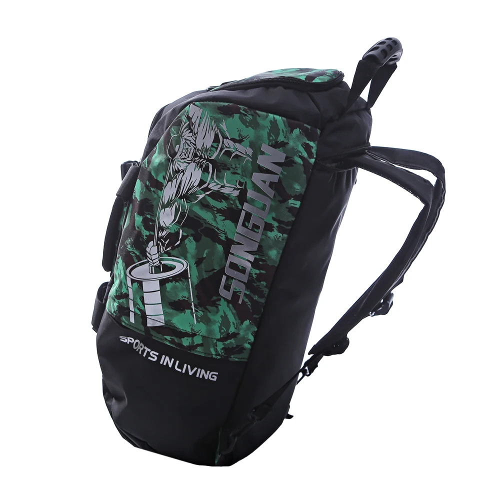 SG8011 3 way Unisex Young Fashion Camo Sports Gym Travel Duffle Bag with Shoe Compartment Custom logo